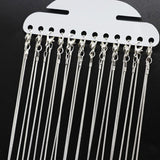12pcs 1.3mm Silver Snake Chains for Necklace Bracelet with Lobster Clasps
