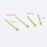 12pcs 925 Sterling Silver 1.2mm Tiny Nose Studs Ball Shape Nose Ring Jewelry