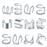 12pcs Ear Cuffs Clip Earrings for Women Climbers No Piercing Ear Cuff