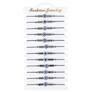 12pcs/set Evil Eye Bracelet Charms Set For Women