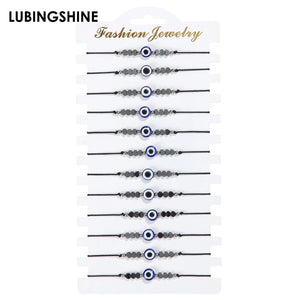 12pcs/set Evil Eye Bracelet Charms Set For Women