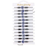 12pcs/set Evil Eye Bracelet Charms Set For Women