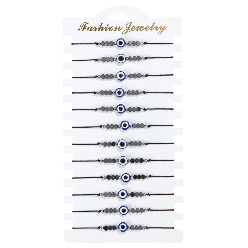 12pcs/set Evil Eye Bracelet Charms Set For Women