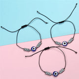 12pcs Evil Eye Charms Bohemia Woven Rope Bracelet Set