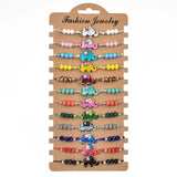 Bohemian Elephant Charms Braided Bracelets Crystal Bead Anklet Jewelry
