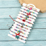 12pcs Butterfly Owl Tortoise Elephant Charms Bracelet Bohemia Jewelry