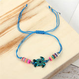 12pcs Butterfly Owl Tortoise Elephant Charms Bracelet Bohemia Jewelry