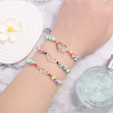 12pcs Heart Charm Bracelets Set for Women