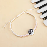 Colorful Heart Charms Bracelet Adjustable Braided Rope