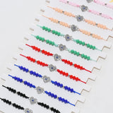 12pcs Eye Charm Bracelets Set Beaded Adjustable Rope Chain Jewelry