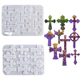 12pcs Silicone Cross Pendant Molds for Jewelry Making