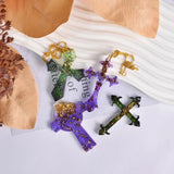 12pcs Silicone Cross Pendant Molds for Jewelry Making
