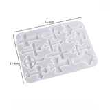 12pcs Silicone Cross Pendant Molds for Jewelry Making