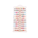 12pcs Shell Iridescent Beads Bracelets for Kids, Adjustable Party Beach