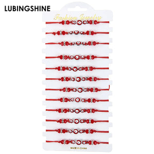 12PCS Red String Evil Eye Bracelets Adjustable Friendship Jewelry
