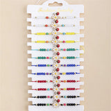 12pcs Letter Beads Charm Bracelets for Women Adjustable Rope Chain Jewelry Gift
