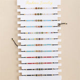 12pcs Letter Beads Charm Bracelets for Women Adjustable Rope Chain Jewelry Gift