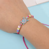 12pcs/set Sea Turtle Crystal Charms Bracelet Set - Women Kids Bracelets