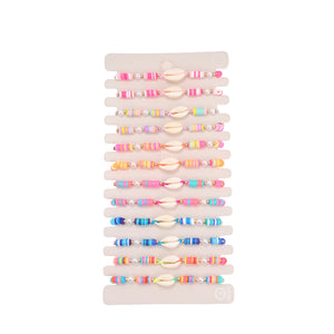 12pcs/set Clay Beads Friendship Bracelet Set for Girls Kids Beach Jewelry Gift