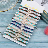 12pcs/set Shell Charm Bracelets Bohemian Braided Rope Chains Bracelet