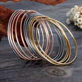 12pcs/set Bracelet Bangle Women Wrist Jewelry 2mm