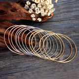 12pcs/set Bracelet Bangle Women Wrist Jewelry 2mm