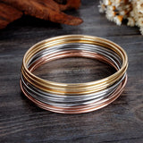 12pcs/set Bracelet Bangle Women Wrist Jewelry 2mm