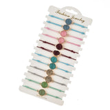 12pcs Round Druse Charm Bracelets Friendship Wristband Jewelry