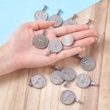 12pcs Zodiac Sign Stainless Steel Pendants for DIY Jewelry Making