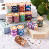 12 Rolls 0.7mm Polyester Braided Cords for Jewelry Making