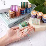 12 Rolls 0.7mm Polyester Braided Cords for Jewelry Making