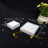 Clear Plastic Jewelry Beads Storage Organizer Gem Jars Foam Insert