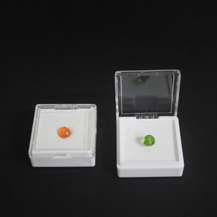 Clear Plastic Jewelry Beads Storage Organizer Gem Jars Foam Insert