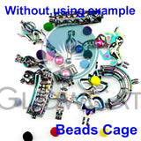 12x R-C54 Bear Key Pearl Cage Oil Diffuser Beads Cage Locket Pendant