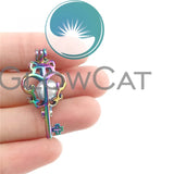 12x R-C54 Bear Key Pearl Cage Oil Diffuser Beads Cage Locket Pendant