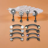 Geometric Stud Earrings Set for Women, 12 Pairs