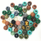 12x10mm Natural Stone European Large Big Hole Beads Charms Pendants