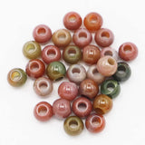 12x10mm Natural Stone Large Big Hole Beads Agate for Bracelet Making Bulk