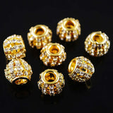 12x10mm Oval Crystal Rhinestone Charms Findings Loose Big Hole Beads Craft