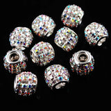 12x10mm Oval Crystal Rhinestone Charms Findings Loose Big Hole Beads Craft