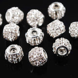 12x10mm Oval Crystal Rhinestone Charms Findings Loose Big Hole Beads Craft