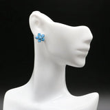 Violet Tanzanite Turquoise 925 Silver Earrings