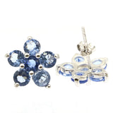 Violet Tanzanite Turquoise 925 Silver Earrings