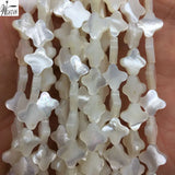 12x12mm Mother of Pearl Shell Clover Spacers Beads G8631