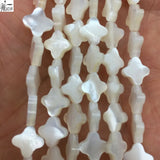 12x12mm Mother of Pearl Shell Clover Spacers Beads G8631