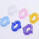 12x14mm Opal Hamsa Resin Palm Beads 20Pcs