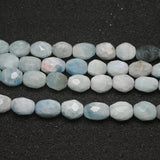 12x15mm Faceted Aquamarine Beads 15'' Natural Stone DIY Trinket