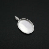 925 Sterling Silver Breast Milk Resin Bezel Charm Pendant
