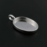 925 Sterling Silver Breast Milk Resin Bezel Charm Pendant