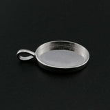 925 Sterling Silver Breast Milk Resin Bezel Charm Pendant